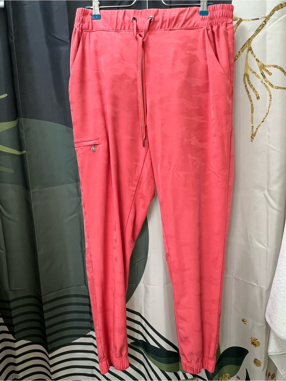Healing Hands Coral Jogger Scrub Pants